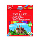 Набор цветных карандашей Faber-Castell ECO ЗАМОК с точилкой карт. кор. 48 шт. Набор цветных карандашей Faber-Castell ECO ЗАМОК с точилкой карт. кор. 48 шт.
