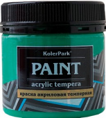 Краска акриловая темперная "KolerPark" 150 мл., зеленая P.G.7, P.Y.184, P.W.6 КР.209