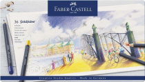 Набор цветных карандашей Goldfaber, в металлической коробке, 36 шт "Faber-Castell"