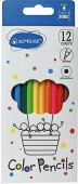 Набор цветных карандашей 12 цветов, шестигранные, D-грифеля 3мм, картонный футляр "ACMELIAE"