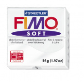 Пластика "Fimo soft", брус 56гр. Белый
