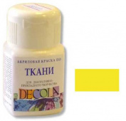 Акрил по ткани Лимонная DECOLA, 50мл.