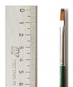 Кисть синтетика плоская (под колонок) руч.длин. №2 Кисть синтетика плоская (под колонок) руч.длин. №2