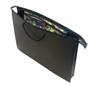 Папка для чертежей и рисунков А1 на молнии Черный, с карманом на молнии, 7549, ПР 4 -8