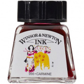Тушь Winsor&Newton для рисования, карминный, флакон c пипеткой 14мл