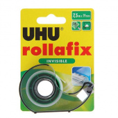 Клеящая лента UHU Rollafix Invisible невидимая 19 мм х 7,5 м, 36960
