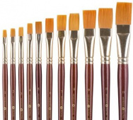 Кисть синтетика плоская, ручка короткая №7 "Decola" ширина 11мм Кисть синтетика плоская, ручка короткая №7 "Decola" ширина 11мм