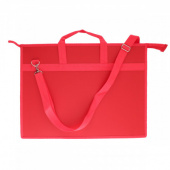 Папка для эскизов пластиковая, Красная, А3 (350*460*50мм) на молнии с ручками, плечевой ремень, ПР 5