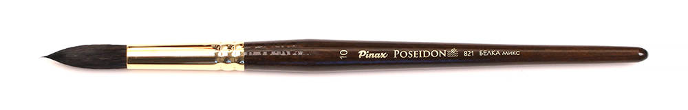 Кисть белка микс круглая, ручка короткая POSEIDON 812 N 10 "Pinax"