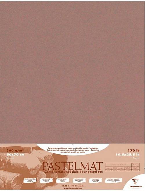 Бумага для пастели Clairefontaine "Pastelmat" 50x70 см, 360 г, бархат, коричневый