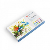 Набор акварельных красок Сонет "Ботаника" 12 шт х 2,5 мл., картонная коробка