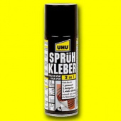 Клей-спрей UHU Power spray универсальный контактный прозрачный, 200 мл., 43850
