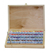 Набор акварельных красок "Белые ночи" 48 цв. в деревянной коробке(береза)