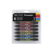Набор художественных маркеров Promarker, "Winsor&Newton", 6 цветов, яркие оттенки